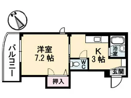 PASTORALE(1K/2階)の間取り写真