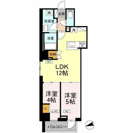 ロイジェント南池袋(2LDK/3階)の間取り写真
