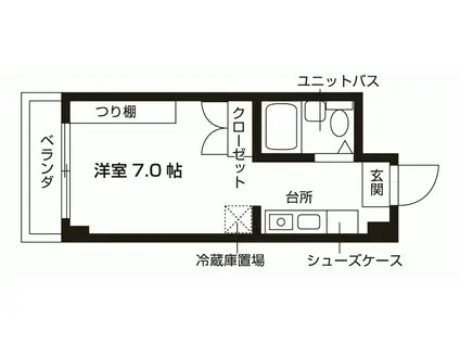 エスポアール国分寺(ワンルーム/3階)の間取り写真