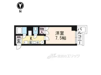 VILLASOLEIL(1K/2階)の間取り写真