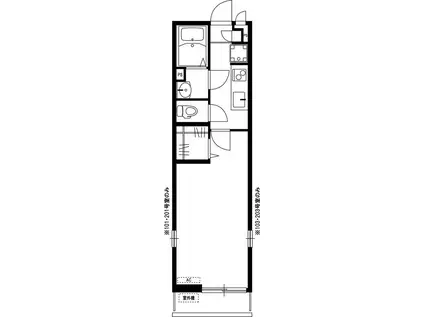 リブリ・KII (1K/1階)の間取り写真
