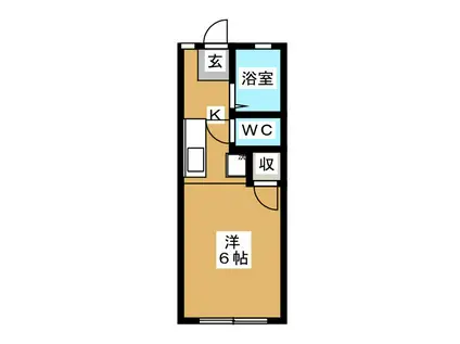 ハイム親和(1K/1階)の間取り写真