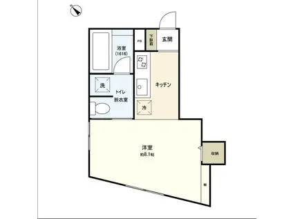 CASATAGAJYOU(ワンルーム/1階)の間取り写真