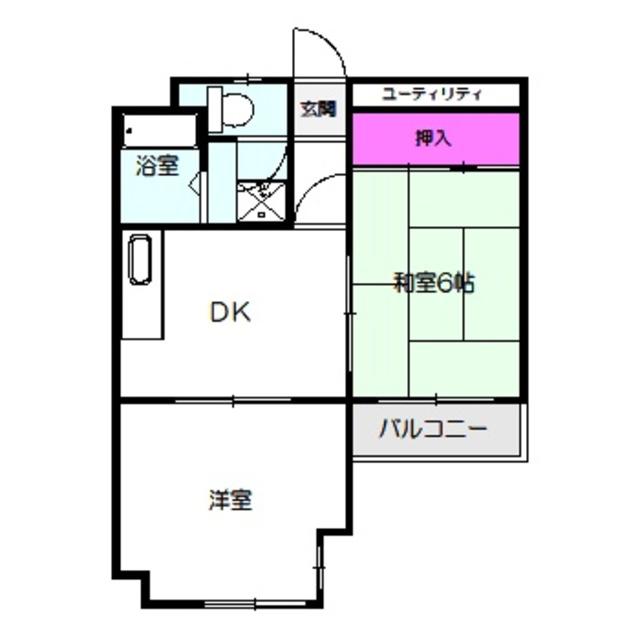 プライマリーライフ関目(2DK/5階)の間取り写真