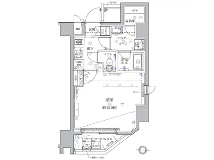 アルテシモ オアゾ(1K/7階)の間取り写真