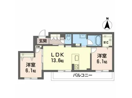 BON FILONE(2LDK/1階)の間取り写真