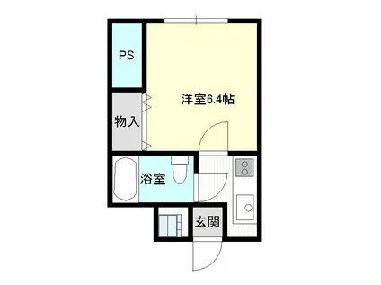 甲斐ビル(1K/3階)の間取り写真