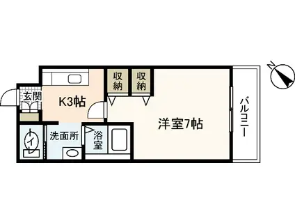 カーサ大塚2ND(1K/2階)の間取り写真