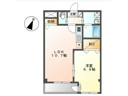 CHARME SUENAGA(1LDK/3階)の間取り写真