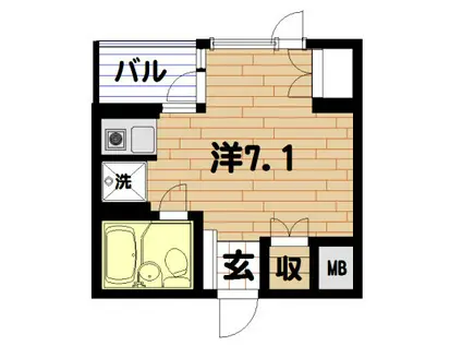 ワイティーコート(ワンルーム/3階)の間取り写真