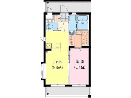 ARCADIA恒久(1LDK/1階)の間取り写真