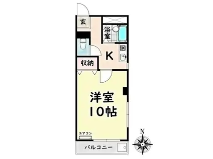 愛北ビル本笠寺(1K/3階)の間取り写真