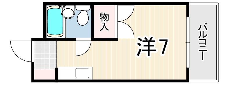アイビーコートⅡ(ワンルーム/3階)の間取り写真