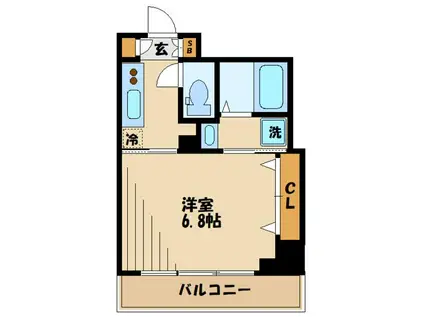 リエカ溝の口(1K/3階)の間取り写真