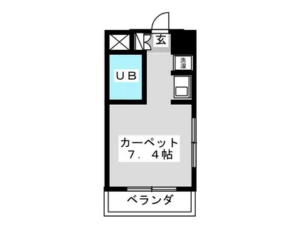ライオンズマンション川崎境町(ワンルーム/5階)の間取り写真