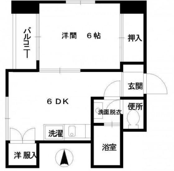 リヴラン(1DK/4階)の間取り写真