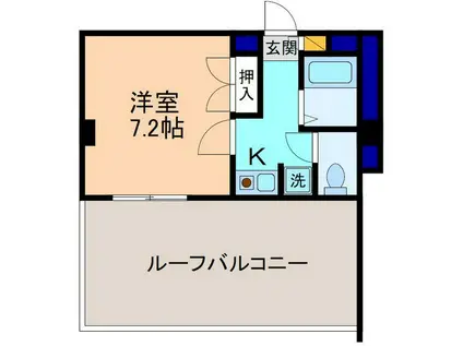 アベニューヒルズK(1K/4階)の間取り写真