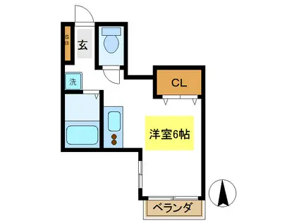  島村ビル(ワンルーム/3階)の間取り写真