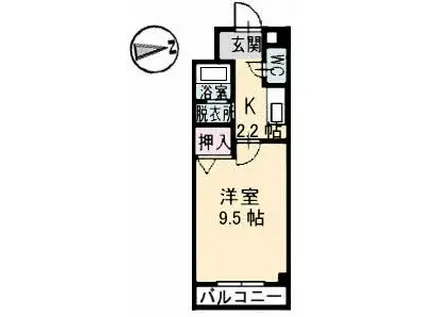 メゾンフローラ(1K/3階)の間取り写真