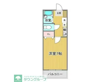 ボスコ南大沢(1K/1階)の間取り写真