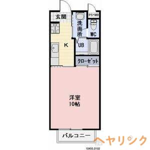 GIRASOLE(1K/1階)の間取り写真