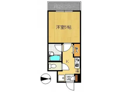 AD宮前平2号館(1K/1階)の間取り写真