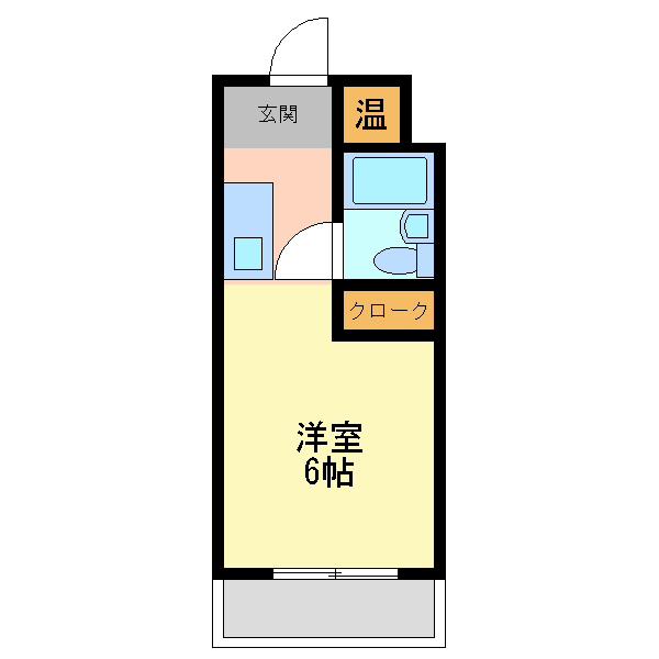 メゾンドソアレ(1K/2階)の間取り写真