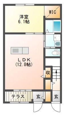 エーバント(1LDK/1階)の間取り写真