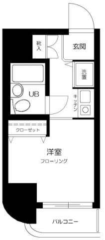 シティハイツ新大塚(ワンルーム/8階)の間取り写真
