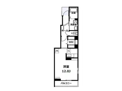 ゴールド・ヴィレッジェ II(ワンルーム/1階)の間取り写真
