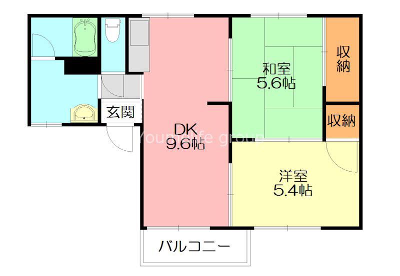 ラークハイツ(2DK/2階)の間取り写真
