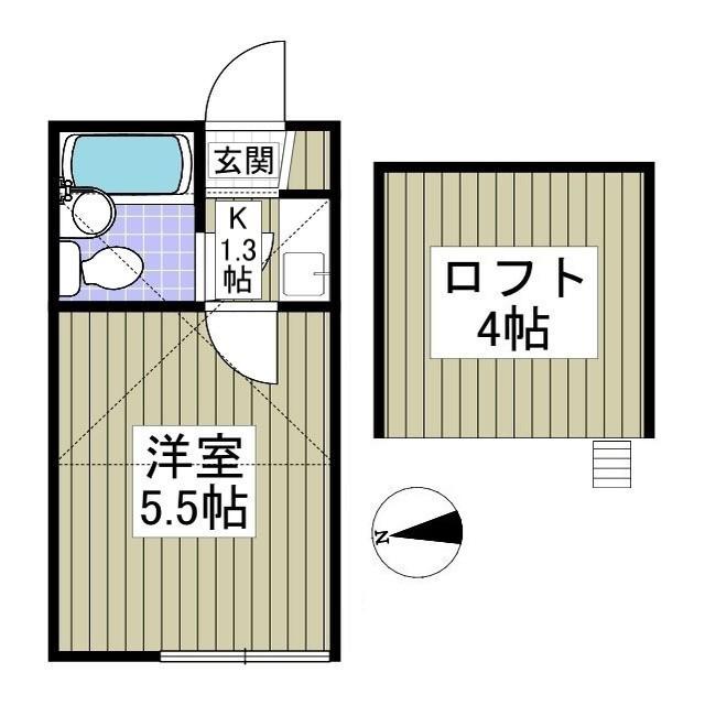 プラザドゥシュバリエ(1K/1階)の間取り写真