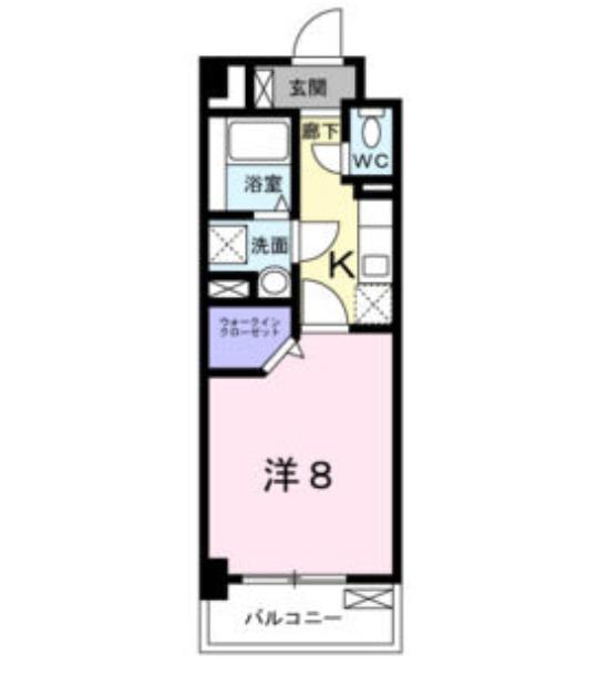 地下鉄鶴舞線 荒畑駅 徒歩12分 3階建 築3年(1K/2階)の間取り写真