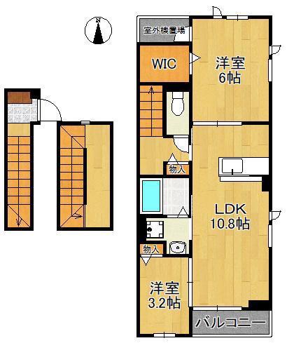 ヴェルデメゾン(2LDK/3階)の間取り写真