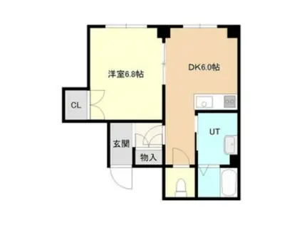 第2くきつマンション(1DK/3階)の間取り写真