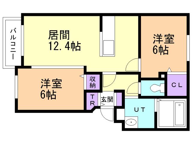 ESPERANZA(2LDK/1階)の間取り写真