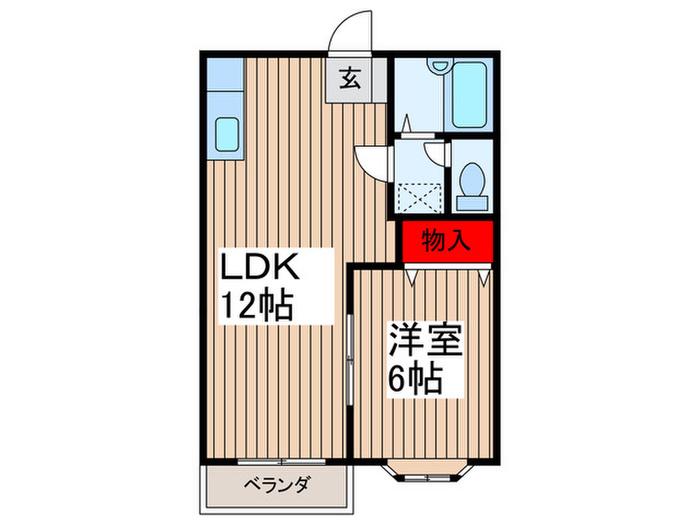 エルディム・大塚(1LDK/2階)の間取り写真