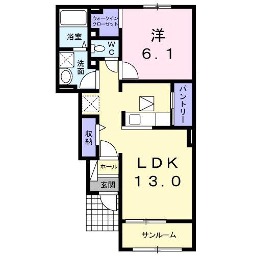 サニーレジデンスA(1LDK/1階)の間取り写真
