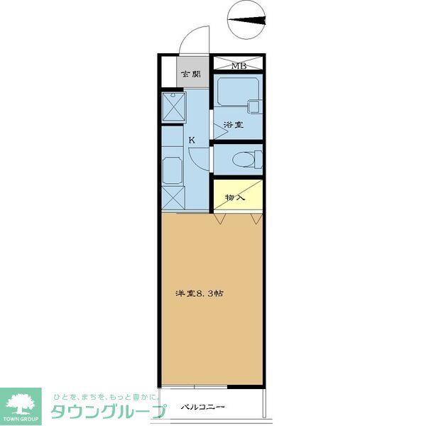αNEXT高崎第4(1K/2階)の間取り写真