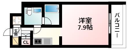 レジディア江坂(1K/5階)の間取り写真