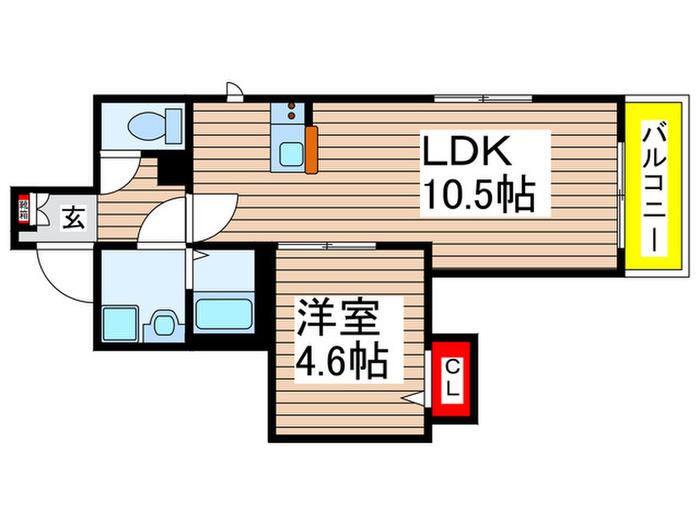 BESTSTAGE八千代中央(1LDK/2階)の間取り写真