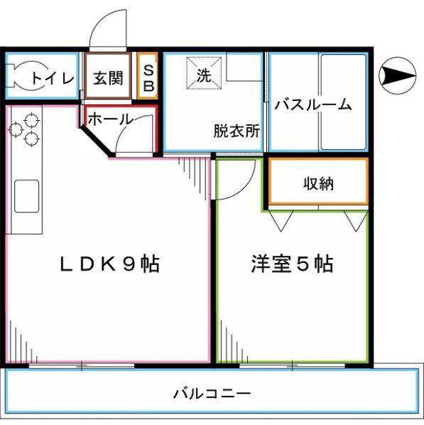 醍醐ビル(1LDK/3階)の間取り写真