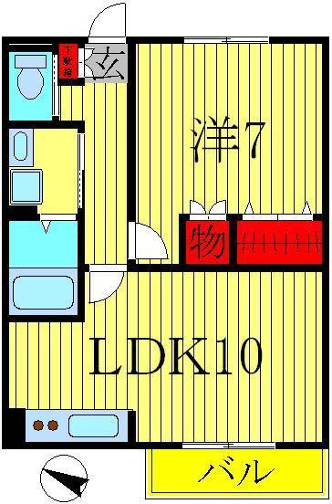 LIERRE(1LDK/2階)の間取り写真