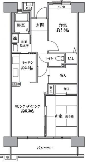 T′S GARDEN清瀬(2SLDK/7階)の間取り写真
