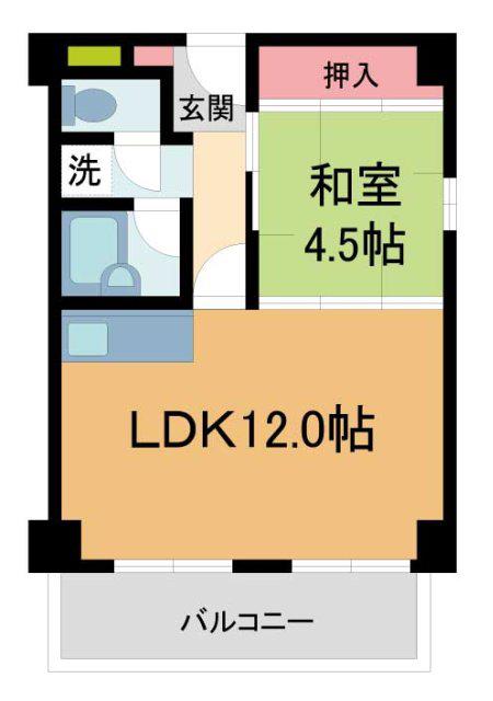 SAINT甲子園口(2DK/2階)の間取り写真