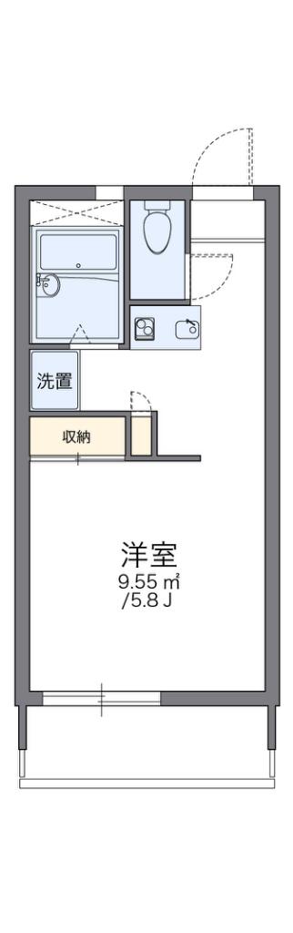 レオパレス玉幡(1K/2階)の間取り写真