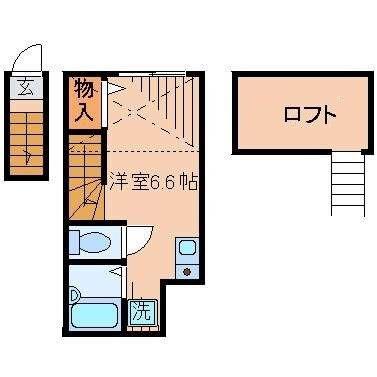 バーミープレイス中野富士見町(ワンルーム/2階)の間取り写真