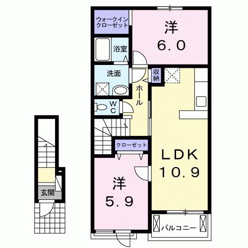 KーCLASSE(2LDK/2階)の間取り写真