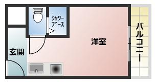 ヴィラ守口(ワンルーム/5階)の間取り写真