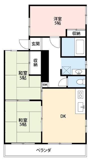 ハイツファイン(3DK/2階)の間取り写真
